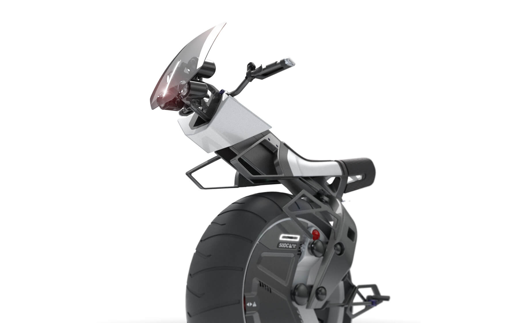 Industrial Design & Transportation Design - Döllmann Design + Architektur, Industrial Design, Transportation Design, a monobike, white, with a single wheel, side view