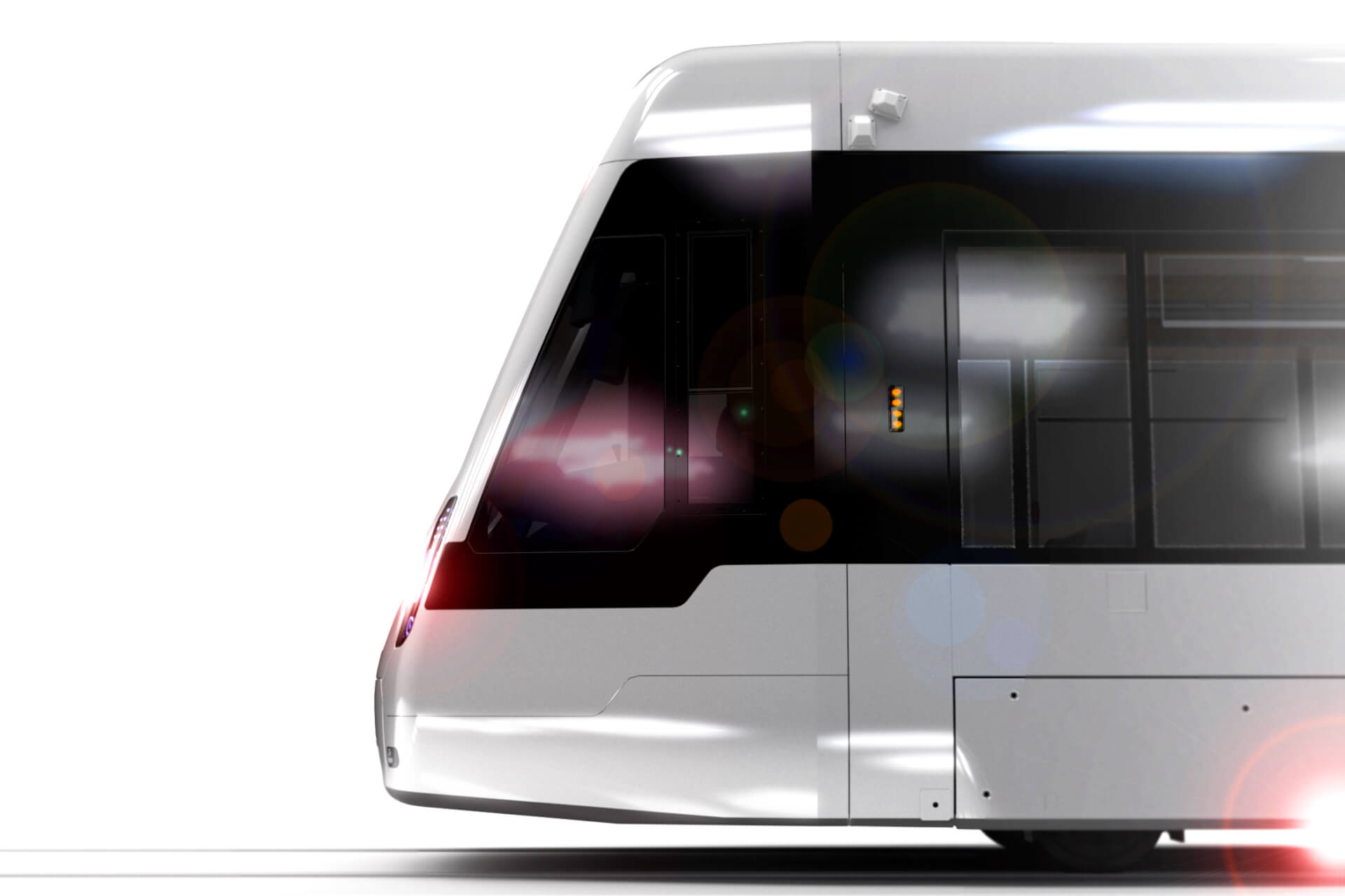 Detail of a SRT Tram, rendering, white