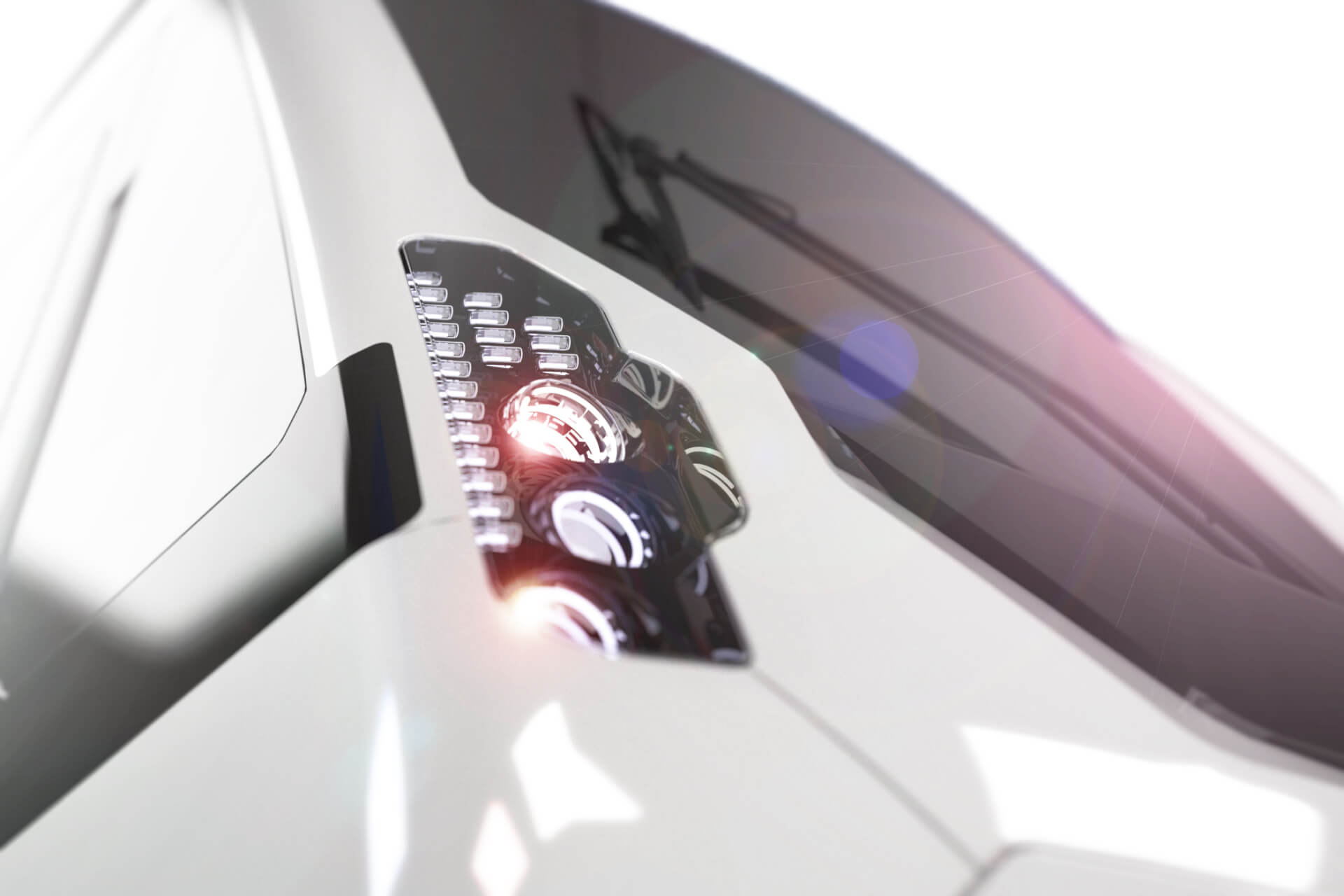 Detail of a SRT Tram, rendering, white