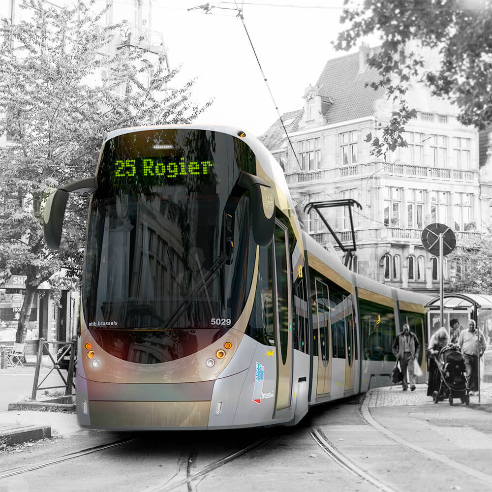 Alstom Flexity Brussels, Rendering, Tram, Strassenbahn Brüssel