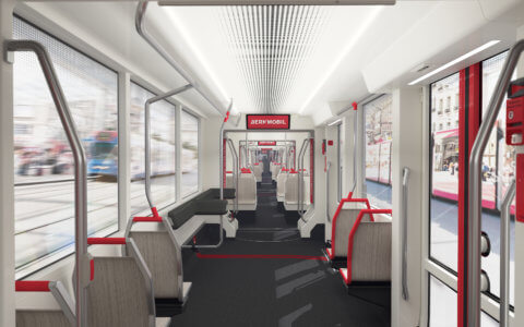 Der Stadler Tramlink Bern, eine moderne Strassenbahn von Döllmann Design, modern tram, productdesign, rendering, transportationdesign, tramdesign, traindesign, transportation design, urban transport,