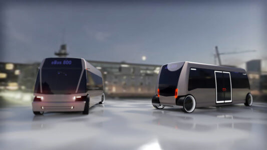 EBus Concept by Doellmann Design, driverless electric shuttle, DDA Industrial Design