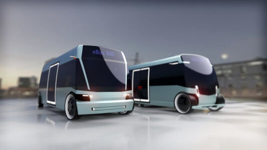 EBus Concept by Doellmann Design, driverless electric shuttle, DDA Industrial Design