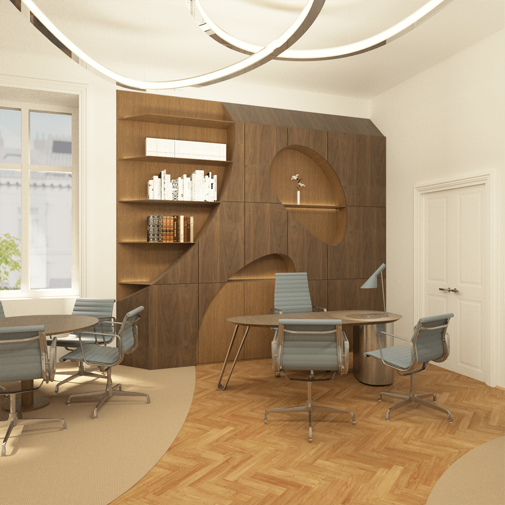 Büro, Anwalt, Office, Kanzleich, Altbau, Interiordesign