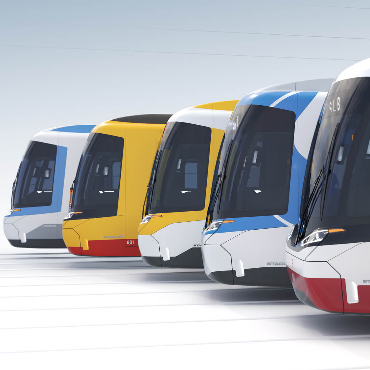 Stadler VDV TramTrain, Modern Tram, Corporate Colors,Insta01
