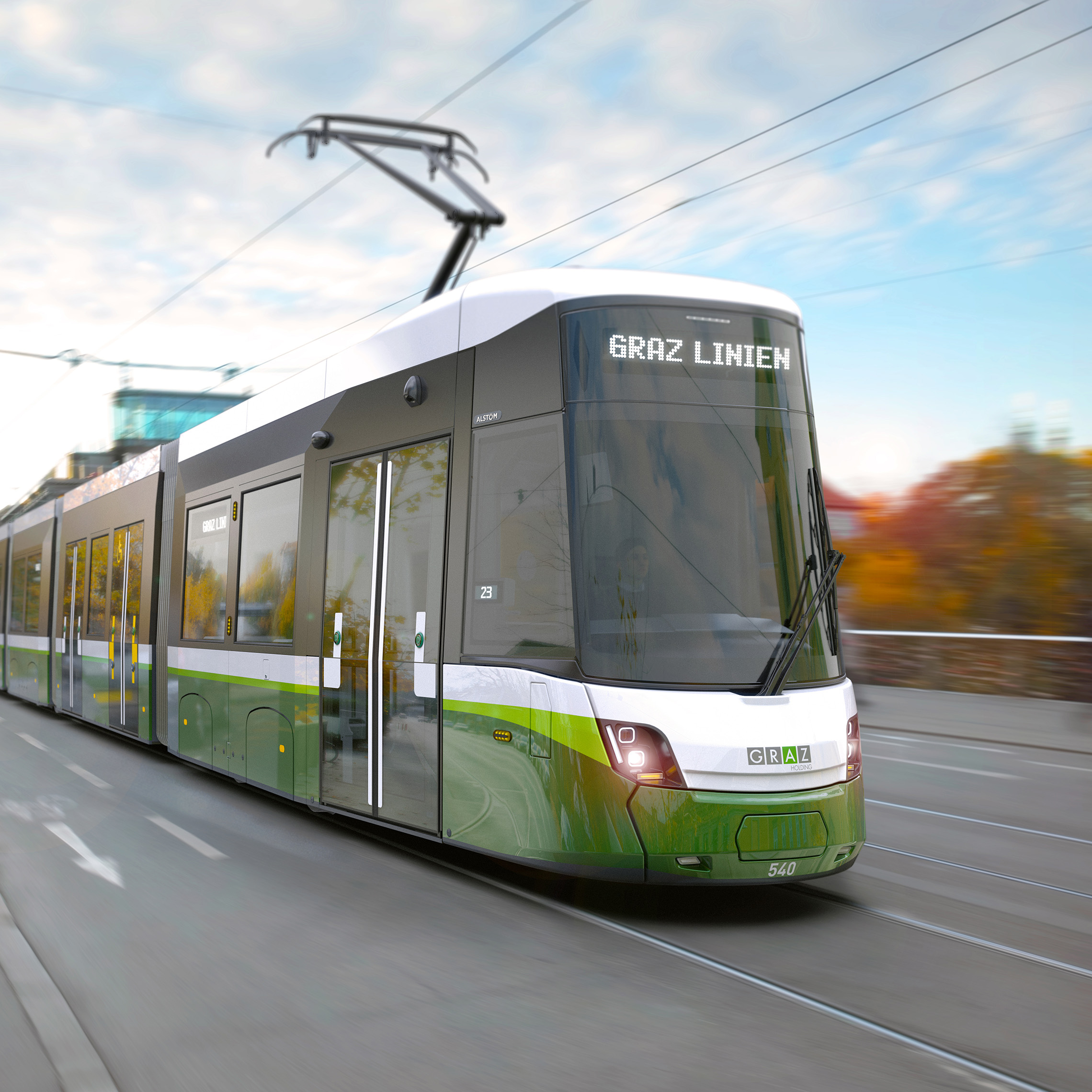 Die neue Straßenbahn für Graz - designed by DDA Industrial, Industrial Desiign, Transportation Design, Alstom Flexity Graz
